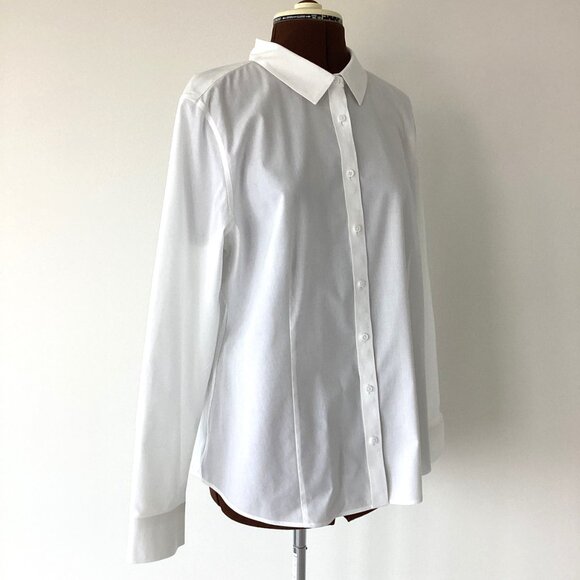 Talbots White Button Front Shirt - Picture 4 of 6